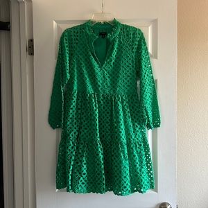 J. crew eyelet mini green dress size xs j crew